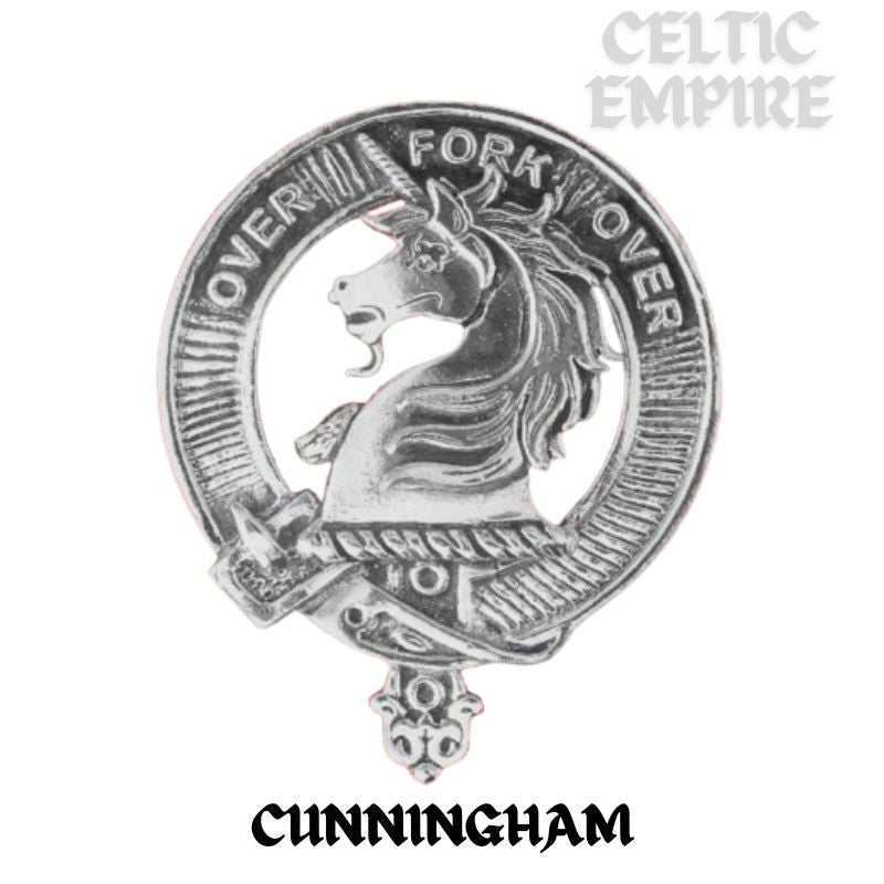 Cunningham Family Clan Crest Scottish Badge Stainless Steel Flask 8oz