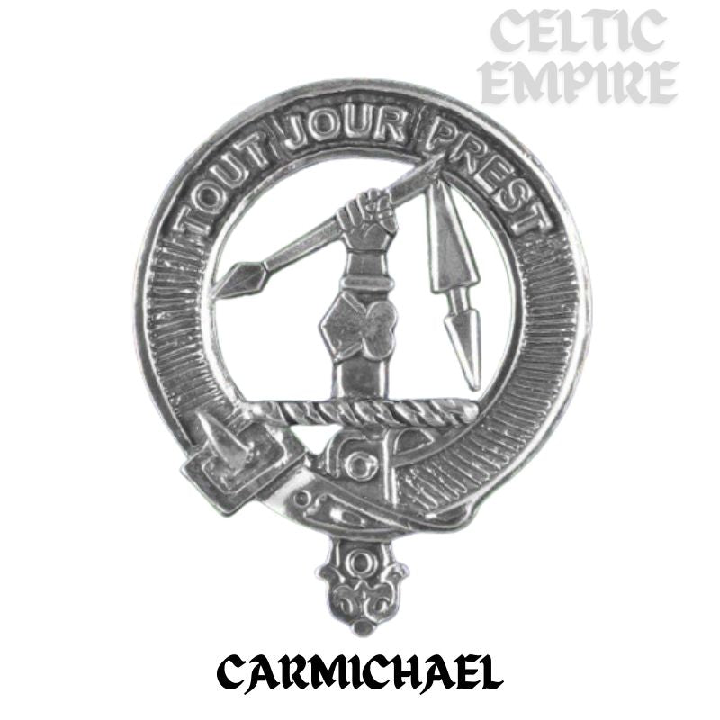 Carmichael Family Clan Badge Scottish Plaid Brooch