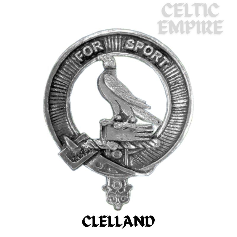 Clelland Family Clan Crest Badge Glass Beer Mug