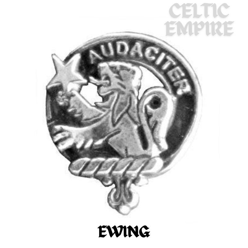 Ewing Family Clan Crest Celtic Cuff Bracelet