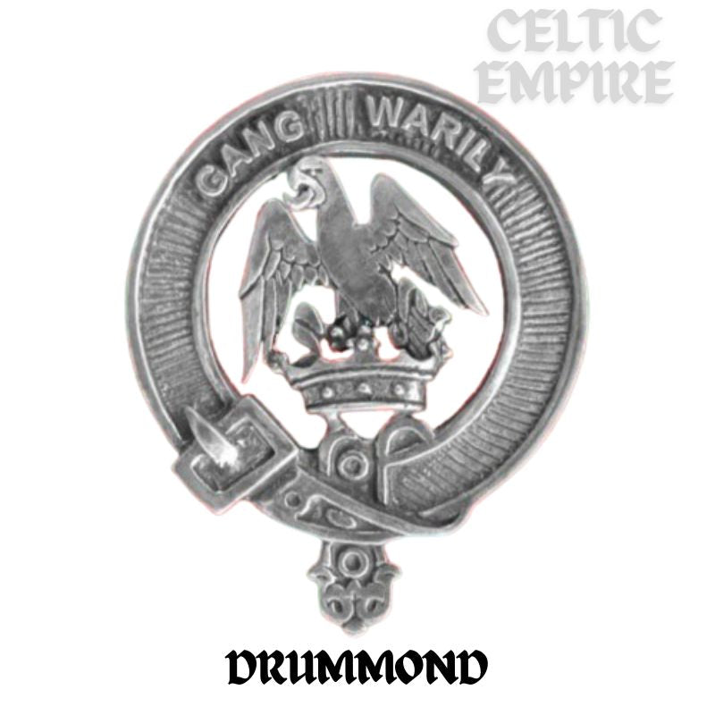 Drummond Family Clan Crest Scottish Badge Stainless Steel Flask 8oz