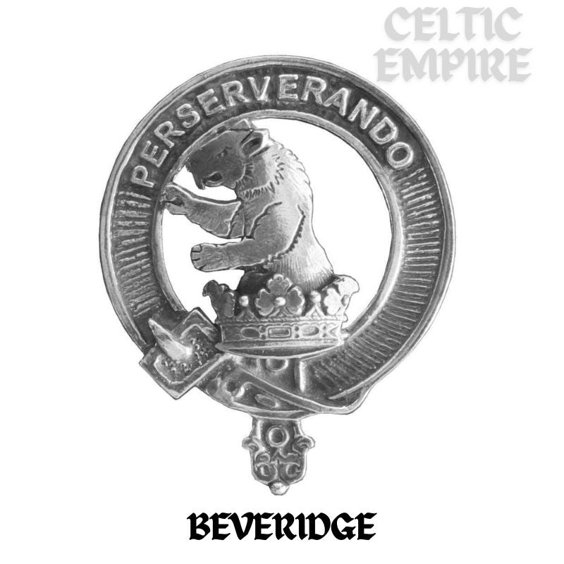 Beveridge Family Clan Crest Interlace Kilt Belt Buckle