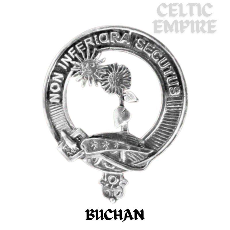 Buchan Family Clan Crest Badge Glass Beer Mug