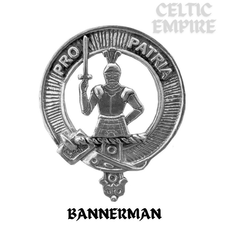 Bannerman Family Clan Crest Badge Glass Beer Mug