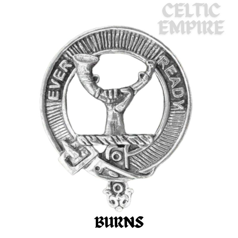 Burns Round Family Clan Crest Scottish Badge Flask 5oz