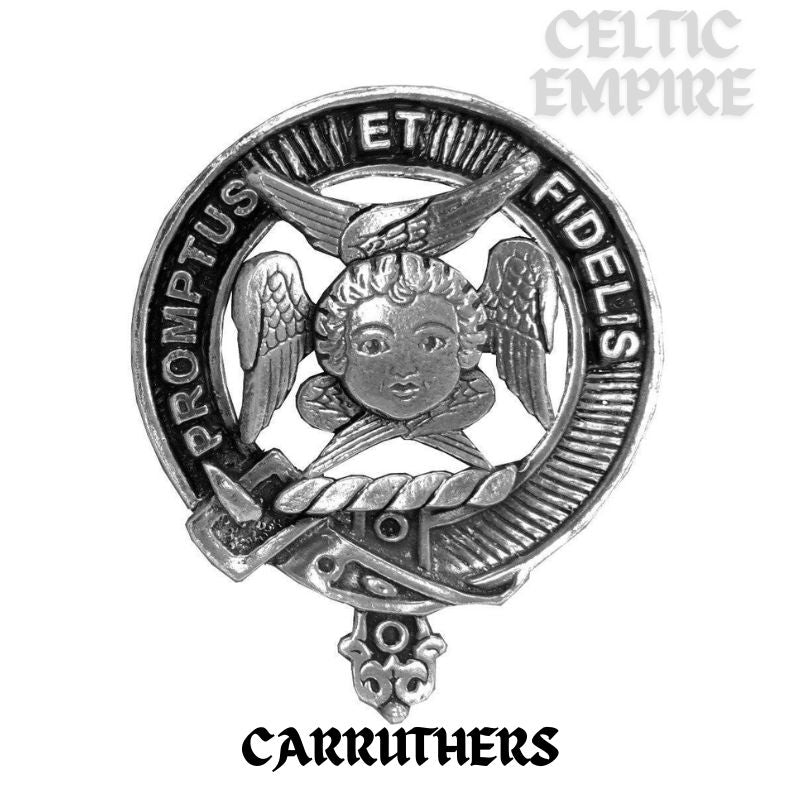 Carruthers Round Family Clan Crest Scottish Badge Flask 5oz