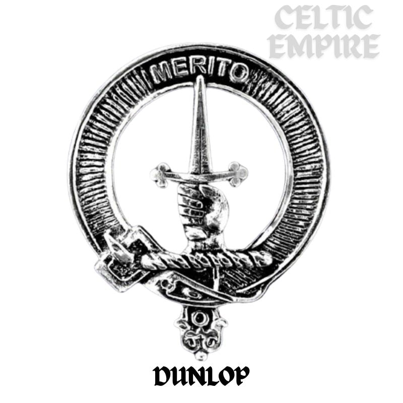 Dunlop Family Clan Crest Interlace Kilt Belt Buckle