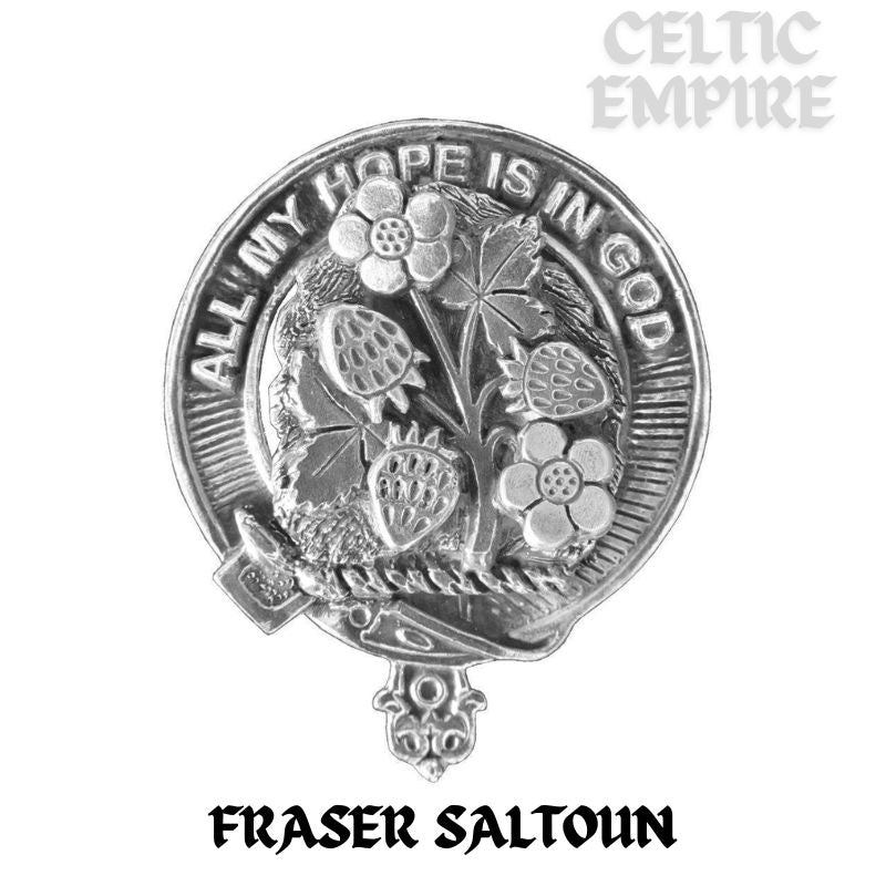 Fraser Saltoun Family Clan Crest Badge Whiskey Decanter