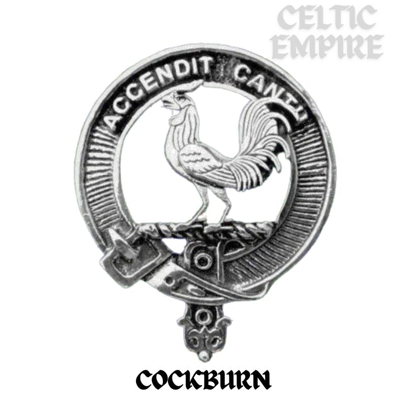 Cockburn Family Clan Badge Scottish Plaid Brooch