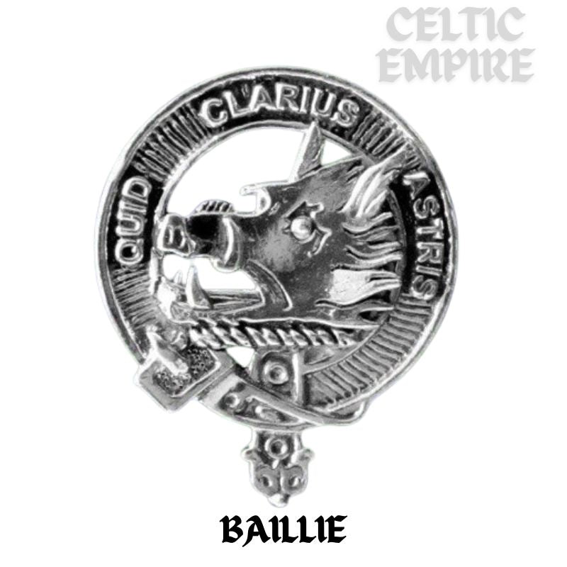 Baillie Scottish Family Clan Badge Sporran, Leather