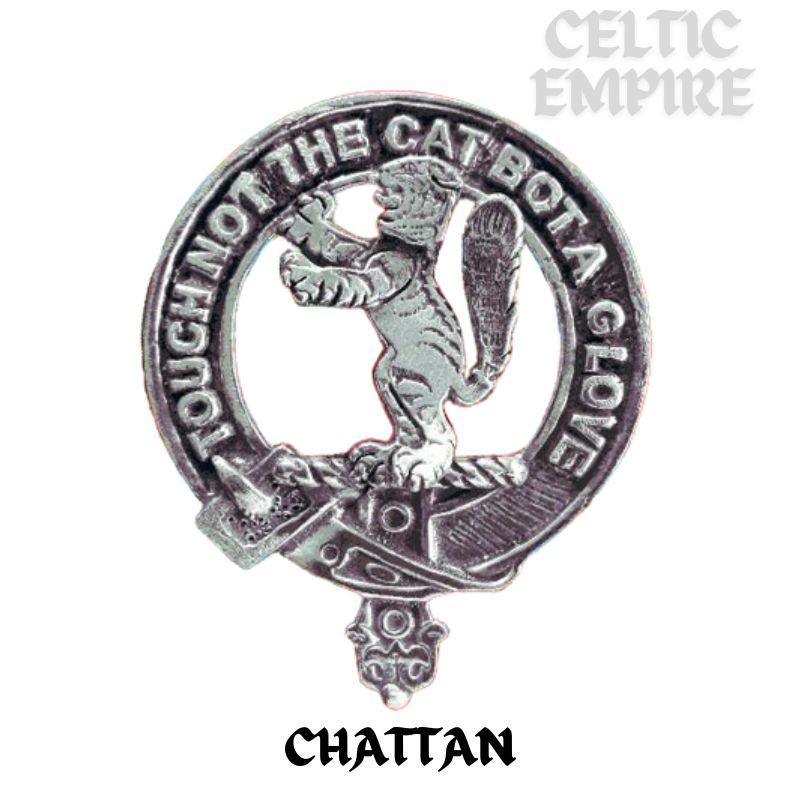 Chattan Scottish Family Clan Clan Badge Sporran, Leather