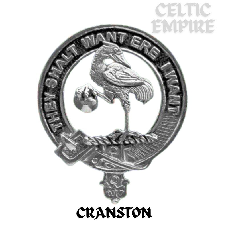 Cranston Scottish Family Clan Badge Sporran, Leather