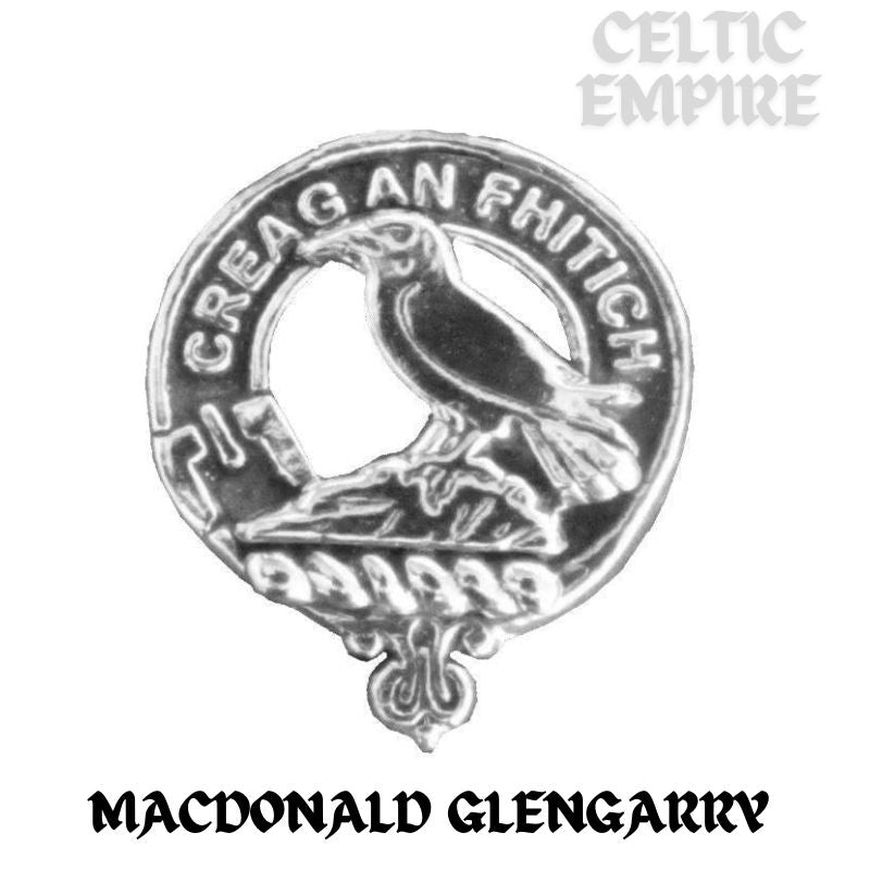 MacDonald (Glengarry) Family Clan Crest Stick or Cravat pin, Sterling Silver