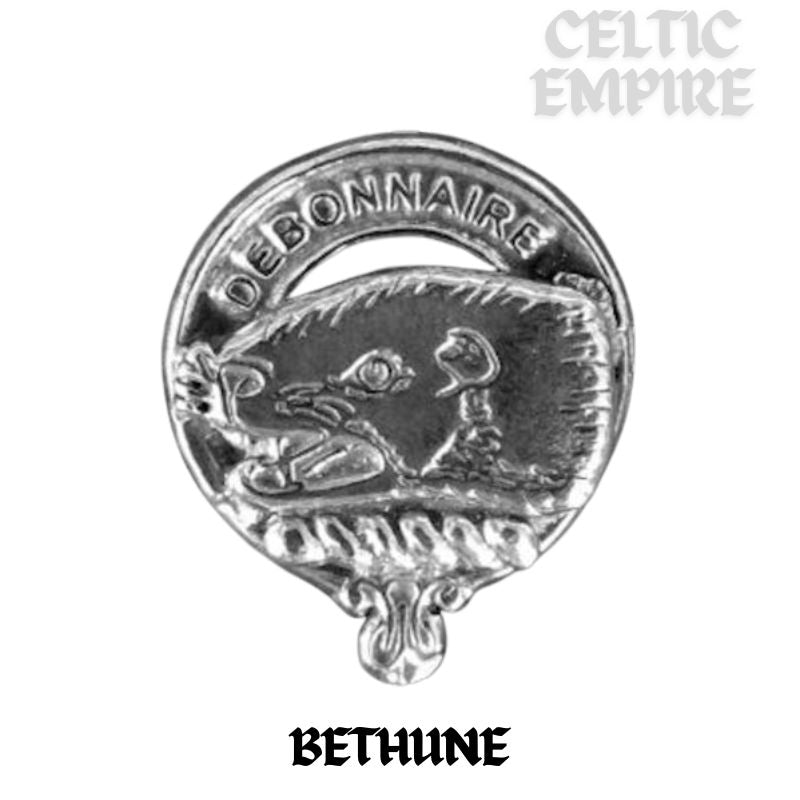Bethune Family Clan Crest Scottish Four Thistle Brooch