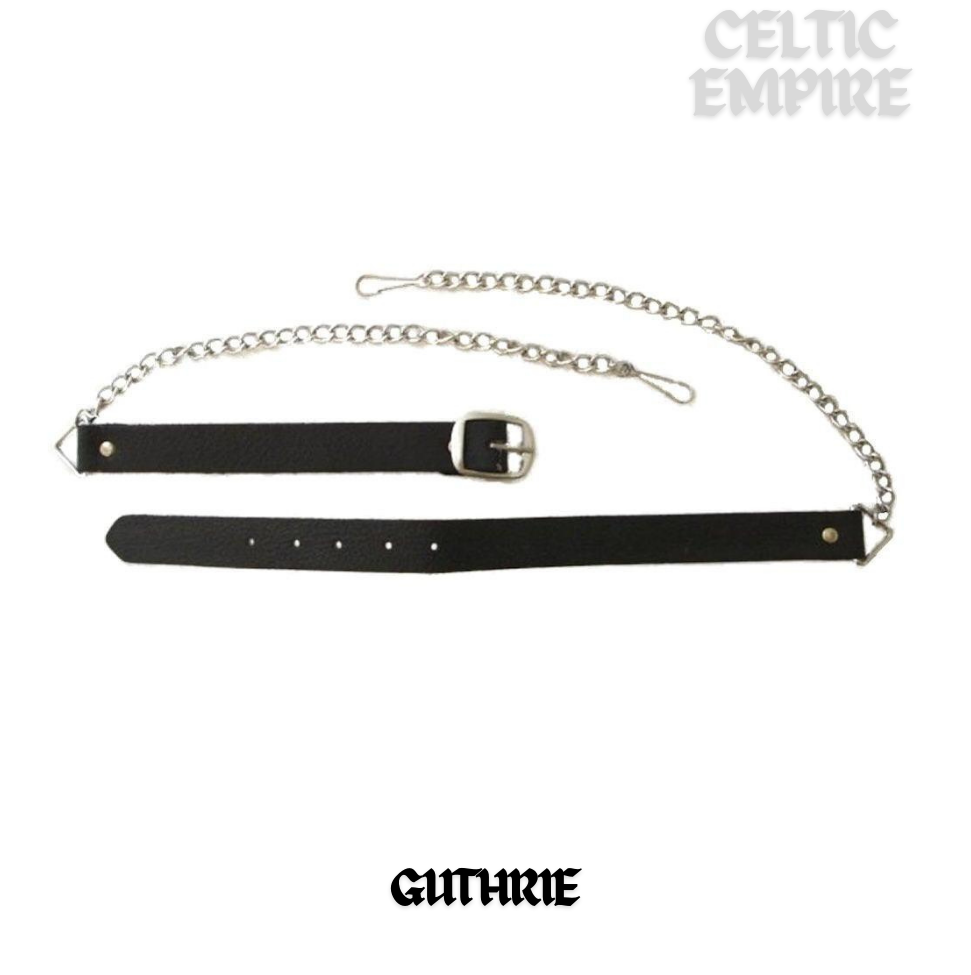 Guthrie Scottish Family Clan Badge Sporran, Leather