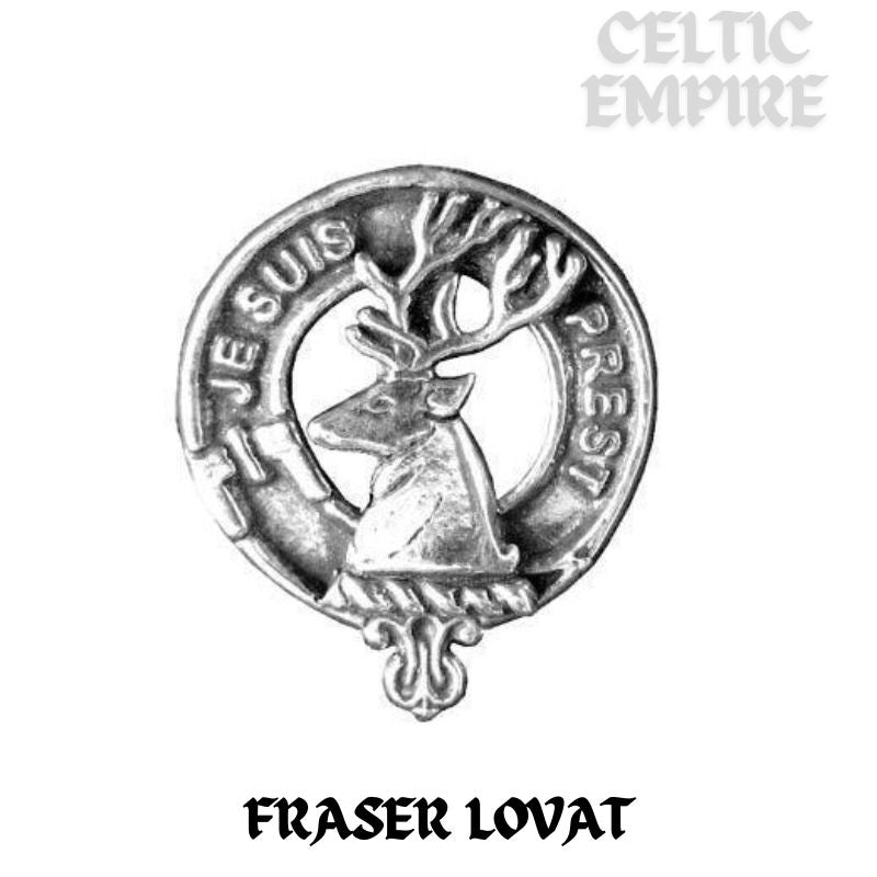 Fraser Lovat Large 1" Scottish Family Clan Crest Pendant - Sterling Silver