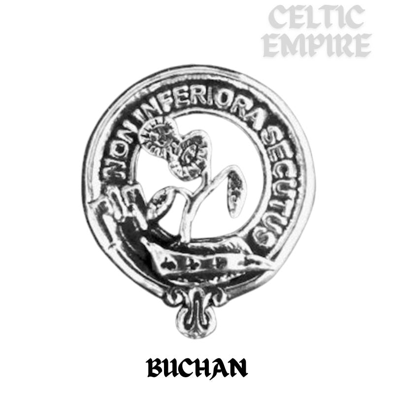 Buchan Family Clan Crest Scottish Four Thistle Brooch