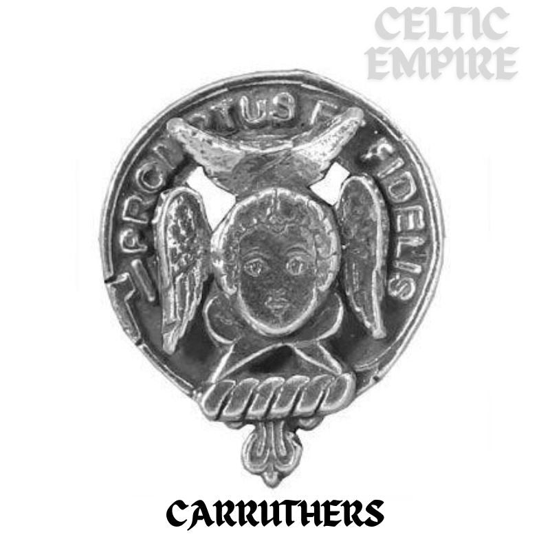 Carruthers Large 1" Scottish Family Clan Crest Pendant - Sterling Silver
