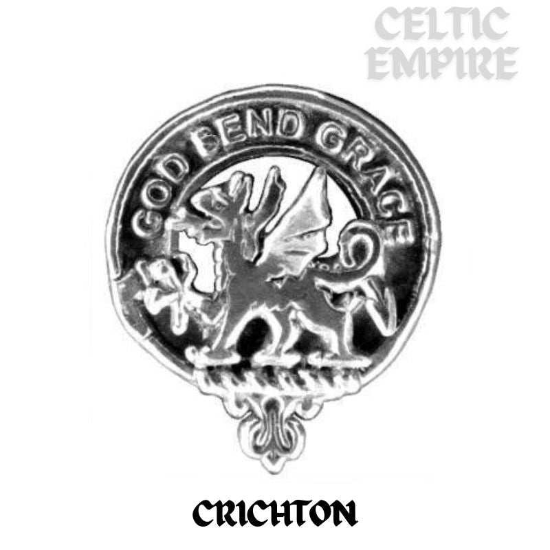 Crichton Family Clan Crest Scottish Four Thistle Brooch