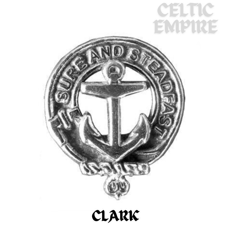 Clark Family Clan Crest Scottish Four Thistle Brooch