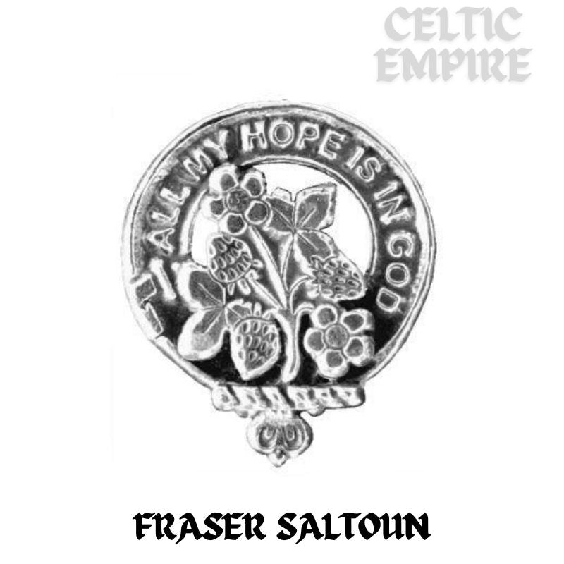 Fraser (Saltoun) Family Clan Crest Iona Bar Brooch - Sterling Silver