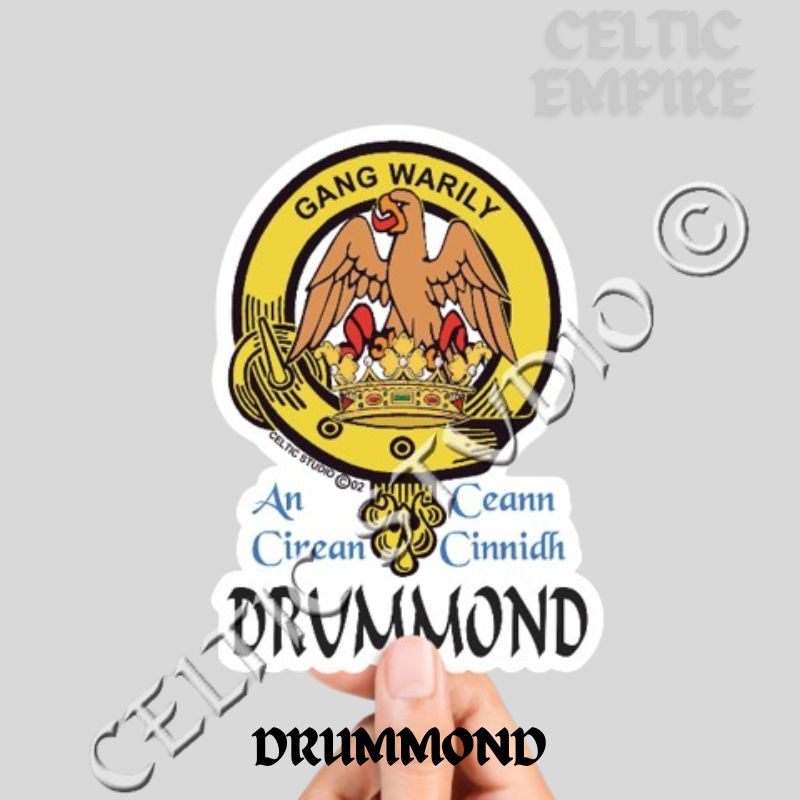 Drummond Family Clan Crest Decal | Custom Scottish Heritage Car & Laptop Stickers