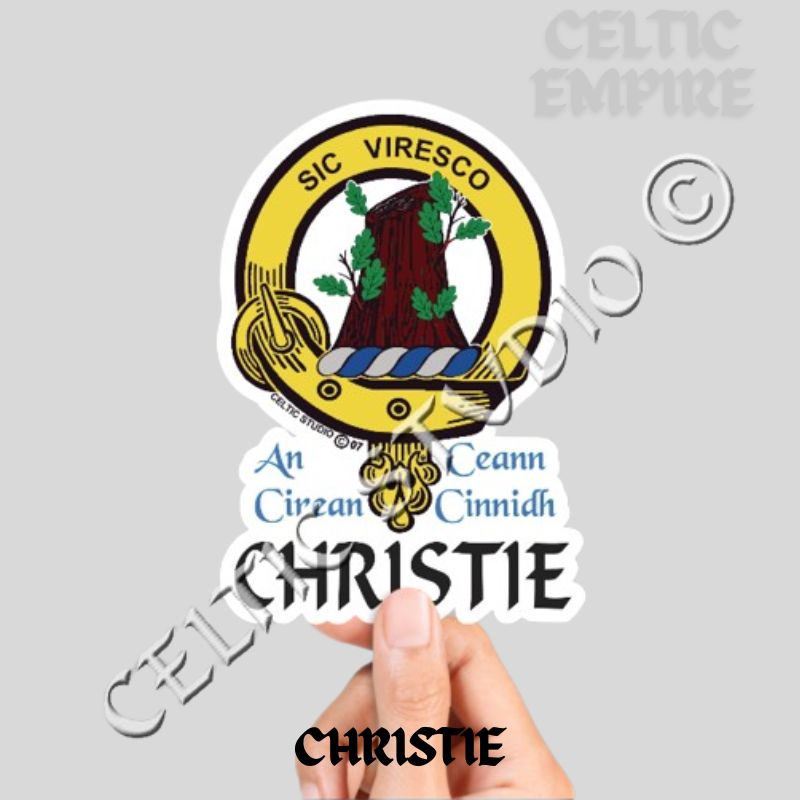 Christie Family Clan Crest Decal | Custom Scottish Heritage Car & Laptop Stickers