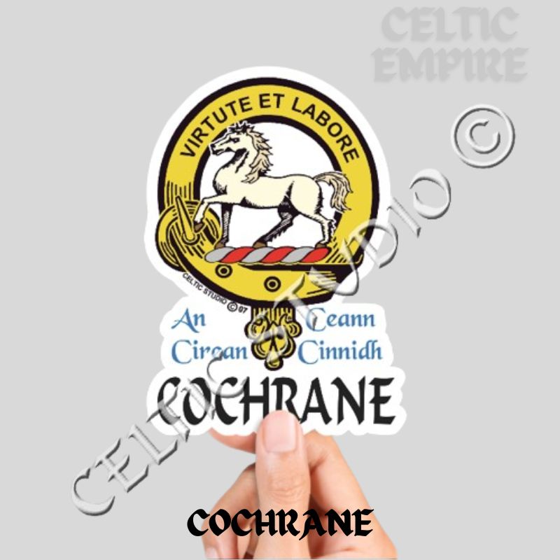 Cochrane Family Clan Crest Decal | Custom Scottish Heritage Car & Laptop Stickers