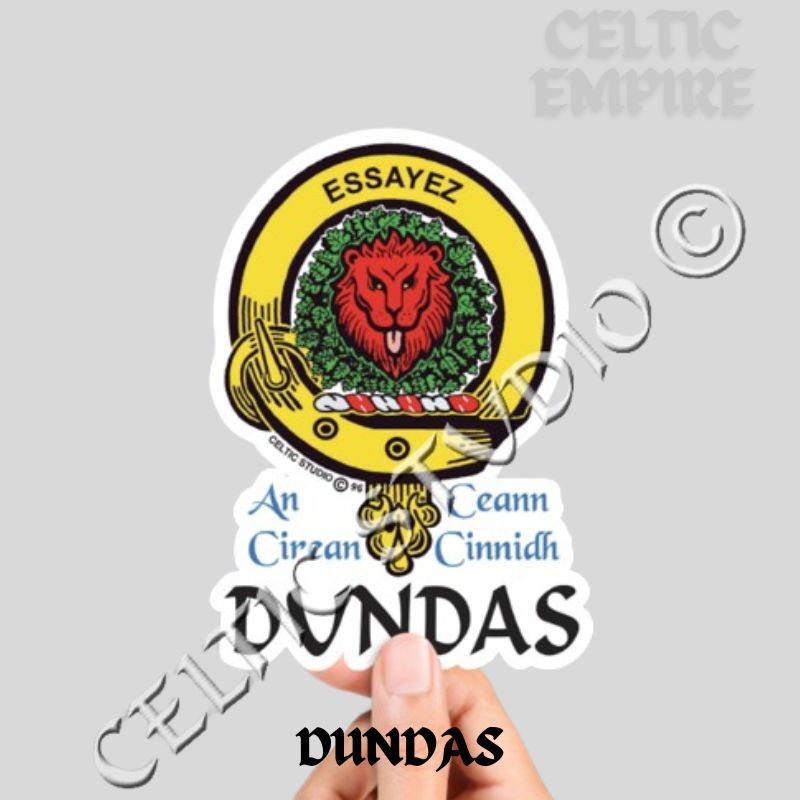 Dundas Family Clan Crest Decal | Custom Scottish Heritage Car & Laptop Stickers
