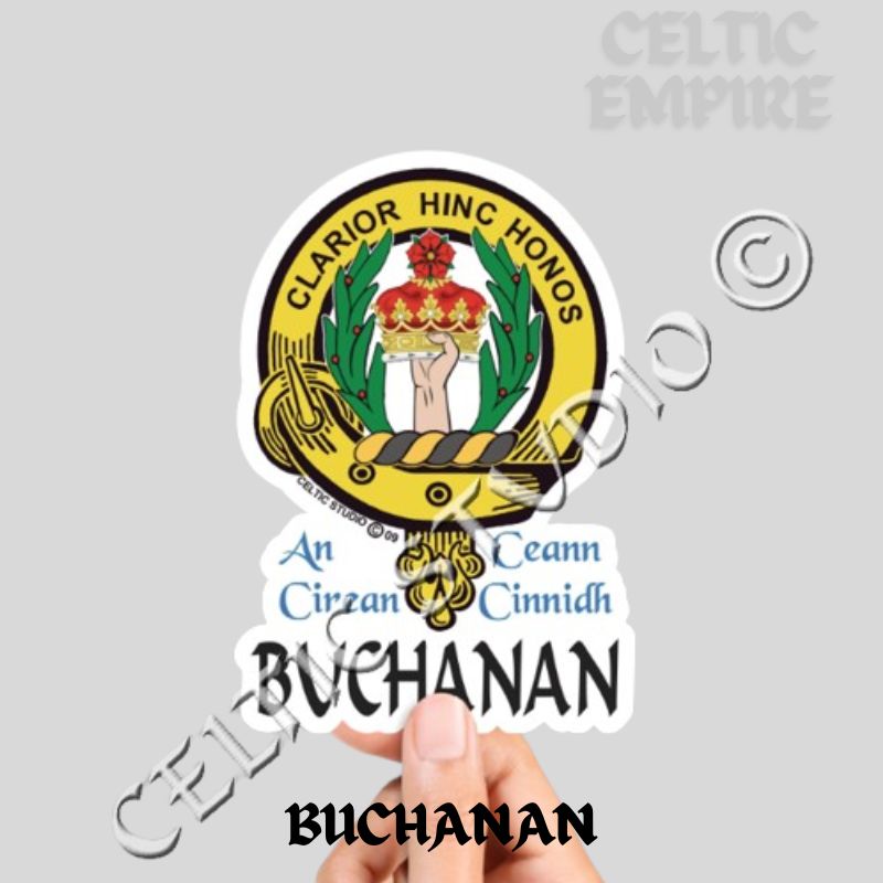 Buchanan Family Clan Crest Decal | Custom Scottish Heritage Car & Laptop Stickers