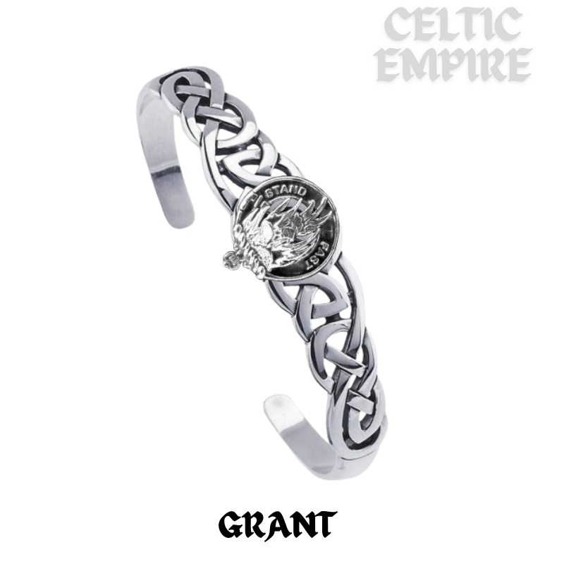 Grant Family Clan Crest Celtic Cuff Bracelet