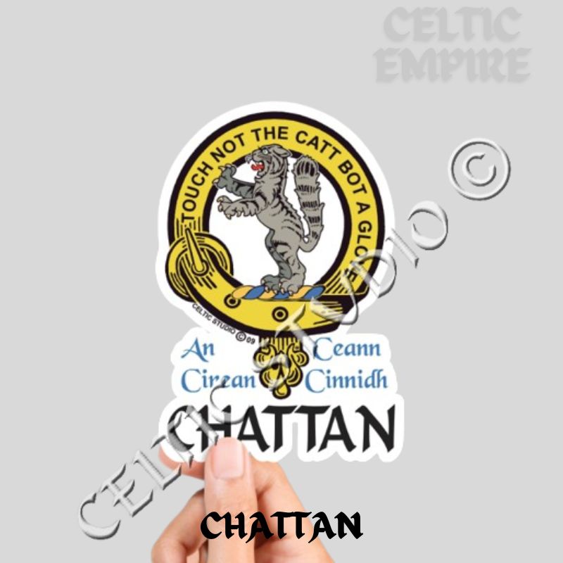 Chattan Family Clan Crest Decal | Custom Scottish Heritage Car & Laptop Stickers
