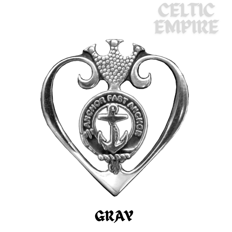 Gray Family Clan Crest Luckenbooth Brooch or Pendant