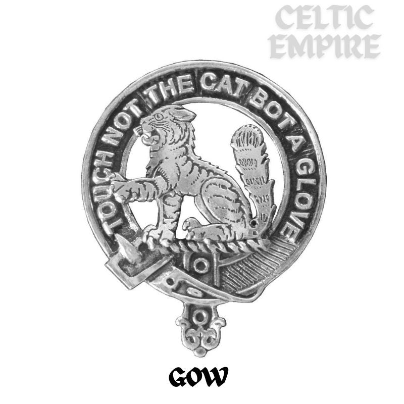 Gow 8oz Family Clan Crest Scottish Badge Stainless Steel Flask