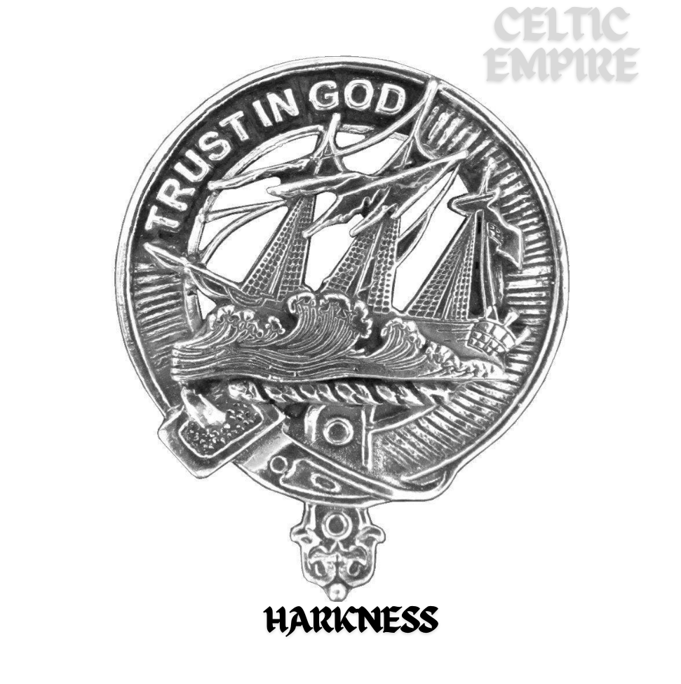 Harkness Family Clan Crest Badge Whiskey Decanter