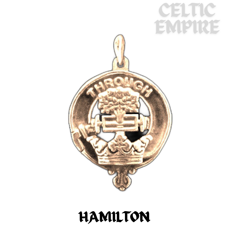 Hamilton Scottish Family Clan Crest Karat Gold Charm