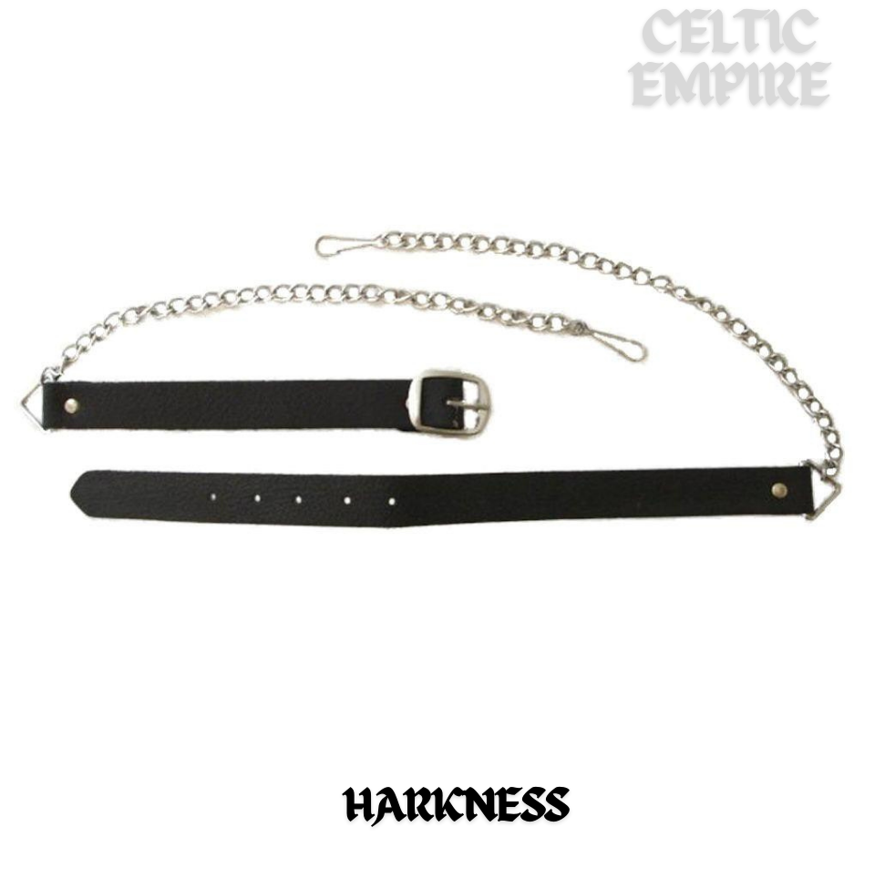 Harkness Scottish Family Clan Badge Sporran, Leather
