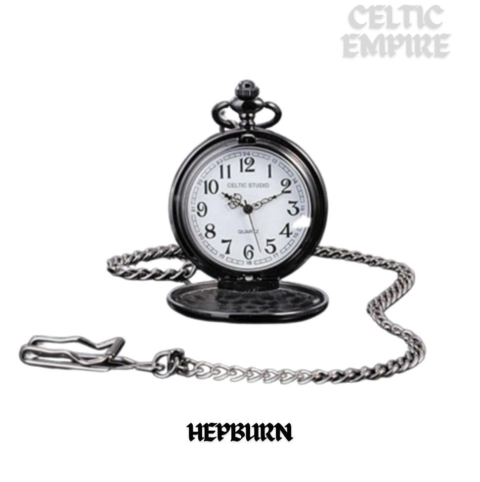 Hepburn Scottish Family Clan Crest Pocket Watch
