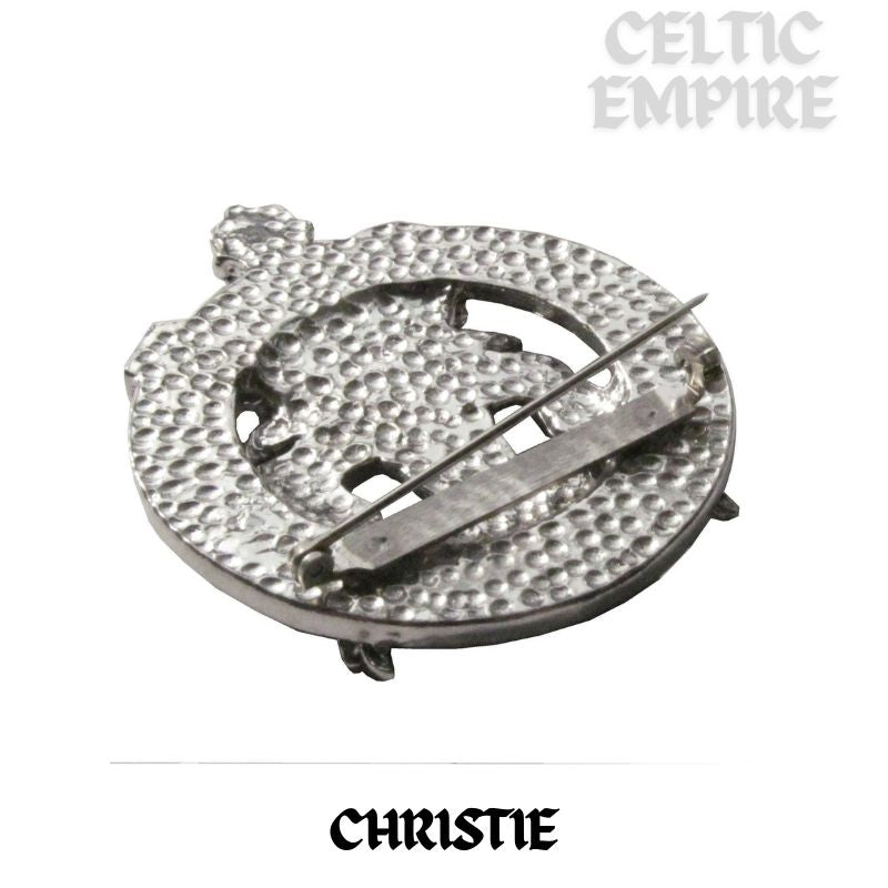 Christie Family Clan Crest Scottish Cap Badge