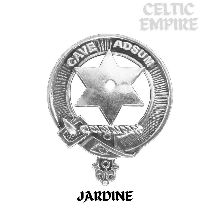 Jardine 8oz Family Clan Crest Scottish Badge Stainless Steel Flask
