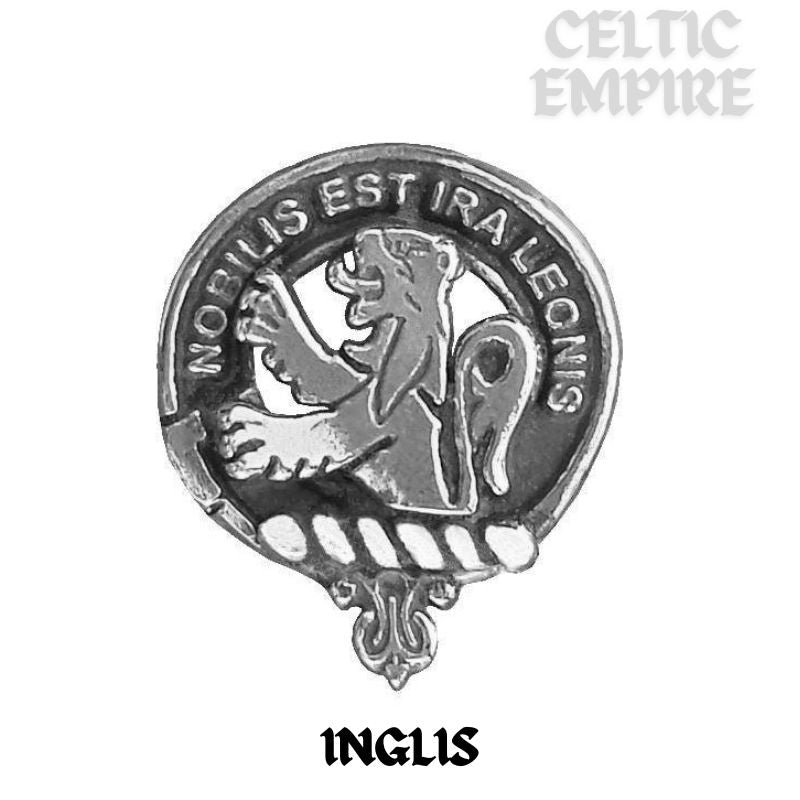 Inglis Family Clan Crest Celtic Cross Pendant Scottish