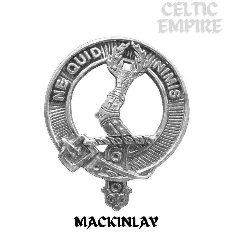 MacKinlay Family Clan Crest Celtic Cross Pendant Scottish