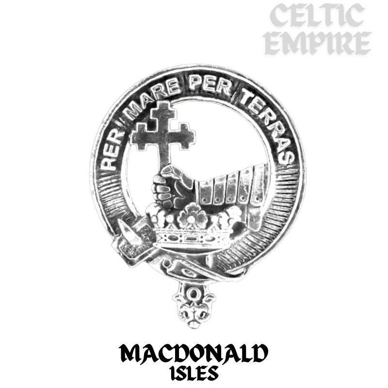 MacDonald (Isles) Scottish Family Clan Dirk Shield Kilt Pin