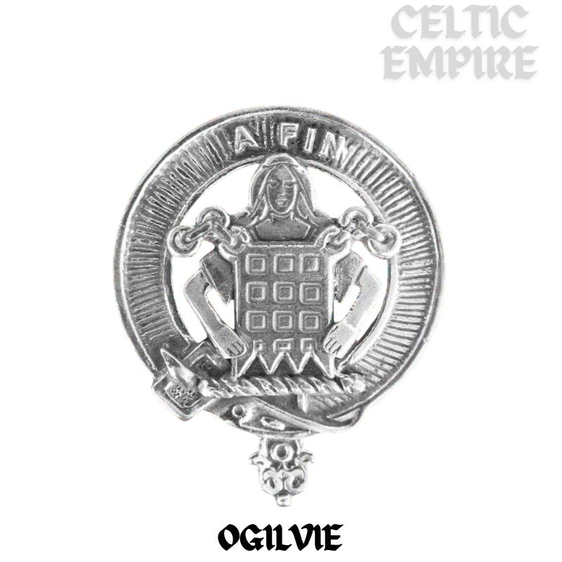 Ogilvie Family Clan Crest Stick or Cravat pin, Sterling Silver