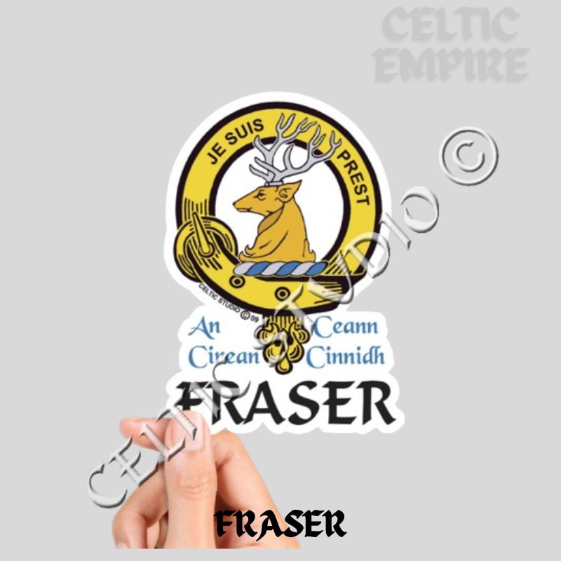 Fraser Family Clan Crest Decal | Custom Scottish Heritage Car & Laptop Stickers