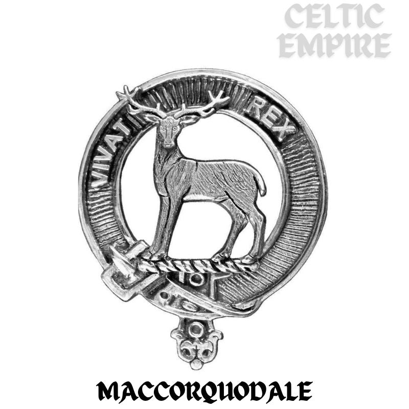 MacCorquodale Family Clan Badge Scottish Plaid Brooch