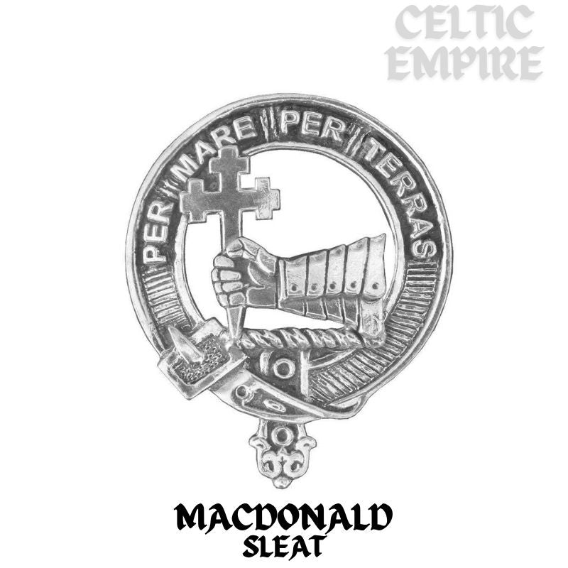 MacDonald (Sleat) Family Clan Crest Scottish Four Thistle Brooch