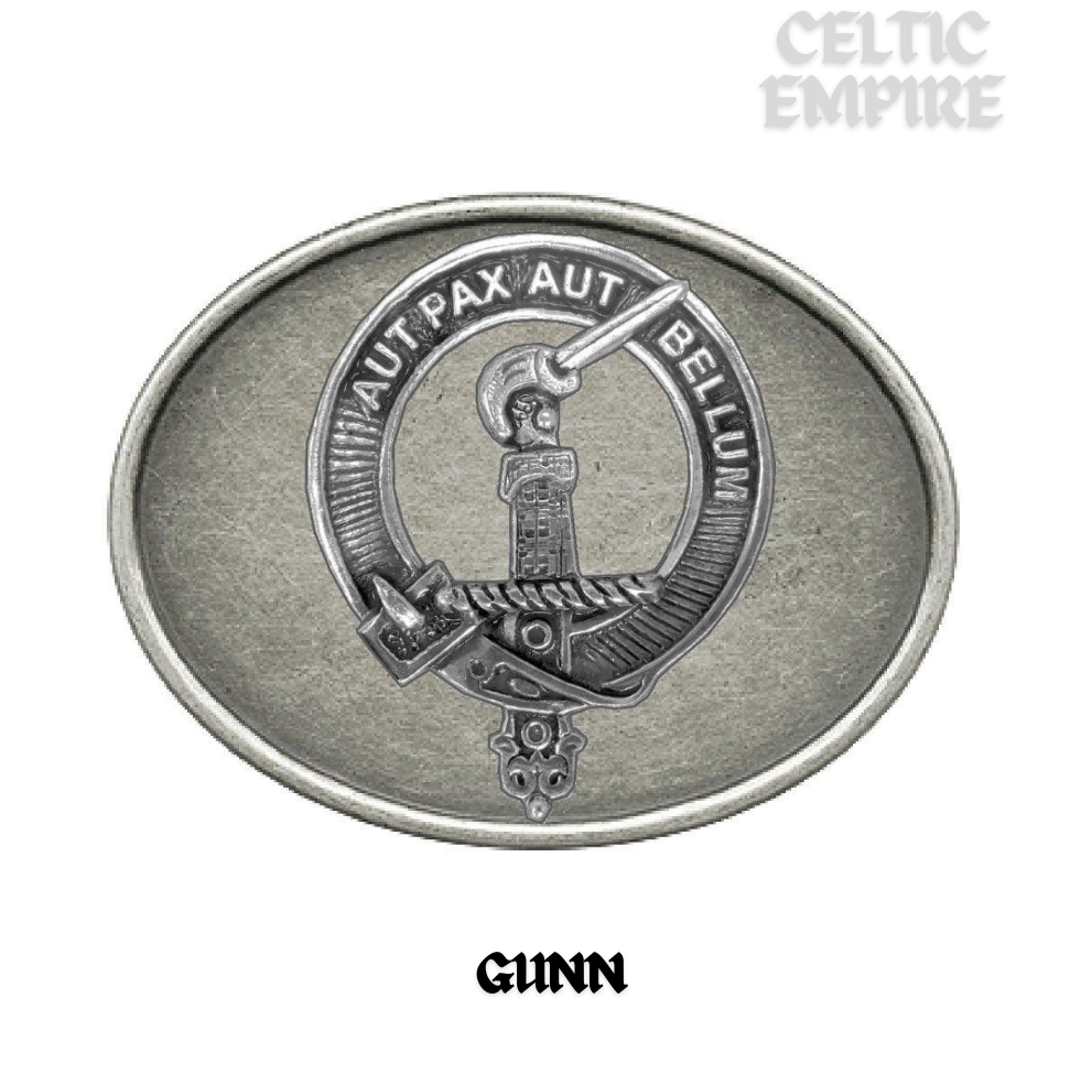 Gunn (New) Family Clan Crest Regular Buckle