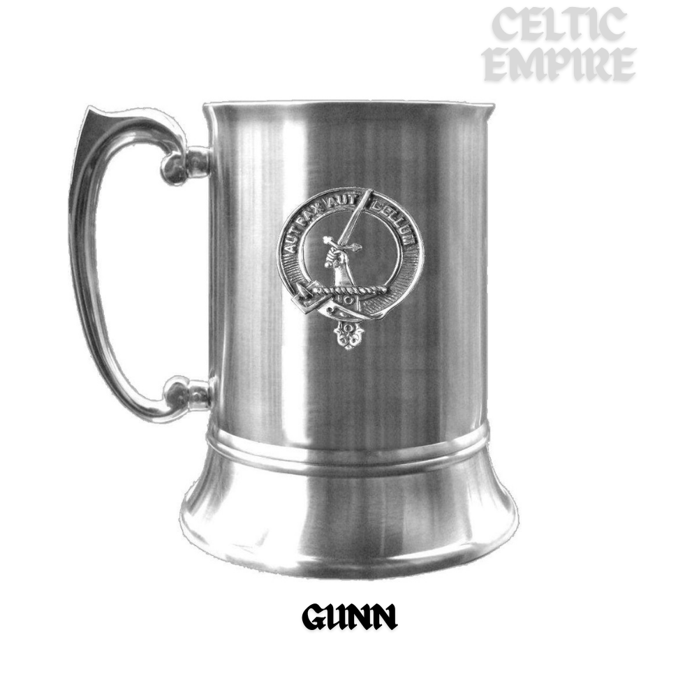 Gunn Scottish Family Clan Crest Badge Tankard