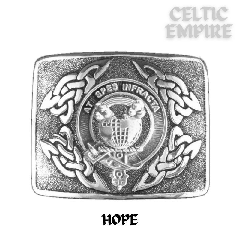Hope Family Clan Crest Interlace Kilt Belt Buckle